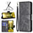 Leather Case Stands Flip Cover Holder B04F for Samsung Galaxy M04