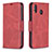 Leather Case Stands Flip Cover Holder B04F for Samsung Galaxy M20 Red