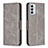 Leather Case Stands Flip Cover Holder B04F for Samsung Galaxy M23 5G Gray