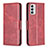 Leather Case Stands Flip Cover Holder B04F for Samsung Galaxy M23 5G Red