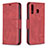 Leather Case Stands Flip Cover Holder B04F for Samsung Galaxy M30 Red