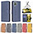 Leather Case Stands Flip Cover Holder B04F for Samsung Galaxy M33 5G