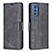 Leather Case Stands Flip Cover Holder B04F for Samsung Galaxy M52 5G Black