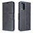 Leather Case Stands Flip Cover Holder B04F for Samsung Galaxy S20 5G Black