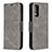 Leather Case Stands Flip Cover Holder B04F for Samsung Galaxy S20 FE (2022) 5G Gray