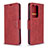 Leather Case Stands Flip Cover Holder B04F for Samsung Galaxy S20 Plus 5G Red