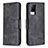 Leather Case Stands Flip Cover Holder B04F for Vivo V21 5G Black