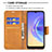 Leather Case Stands Flip Cover Holder B04F for Vivo V21e 4G