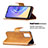 Leather Case Stands Flip Cover Holder B04F for Vivo V21e 4G