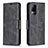 Leather Case Stands Flip Cover Holder B04F for Vivo V21e 4G Black