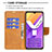 Leather Case Stands Flip Cover Holder B04F for Vivo Y01A