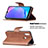 Leather Case Stands Flip Cover Holder B04F for Vivo Y11