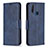 Leather Case Stands Flip Cover Holder B04F for Vivo Y11 Blue