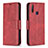 Leather Case Stands Flip Cover Holder B04F for Vivo Y11 Red