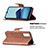 Leather Case Stands Flip Cover Holder B04F for Vivo Y11s