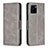 Leather Case Stands Flip Cover Holder B04F for Vivo Y15C Gray