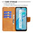 Leather Case Stands Flip Cover Holder B04F for Vivo Y32 4G