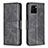 Leather Case Stands Flip Cover Holder B04F for Vivo Y32t Black