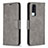 Leather Case Stands Flip Cover Holder B04F for Vivo Y53s 4G Gray