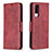 Leather Case Stands Flip Cover Holder B04F for Vivo Y53s NFC Red