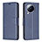 Leather Case Stands Flip Cover Holder B04F for Xiaomi Civi 3 5G Blue