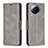 Leather Case Stands Flip Cover Holder B04F for Xiaomi Civi 3 5G Gray