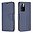 Leather Case Stands Flip Cover Holder B04F for Xiaomi Mi 11i 5G (2022) Blue