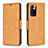 Leather Case Stands Flip Cover Holder B04F for Xiaomi Mi 11i 5G (2022) Light Brown