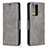 Leather Case Stands Flip Cover Holder B04F for Xiaomi Mi 11T 5G Gray