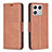 Leather Case Stands Flip Cover Holder B04F for Xiaomi Mi 13 Pro 5G Brown