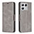 Leather Case Stands Flip Cover Holder B04F for Xiaomi Mi 13 Pro 5G Gray