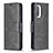 Leather Case Stands Flip Cover Holder B04F for Xiaomi Poco F3 5G Black