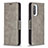 Leather Case Stands Flip Cover Holder B04F for Xiaomi Poco F3 5G Gray