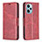 Leather Case Stands Flip Cover Holder B04F for Xiaomi Poco F5 5G Red