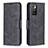 Leather Case Stands Flip Cover Holder B04F for Xiaomi Redmi 10 (2022) Black