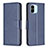 Leather Case Stands Flip Cover Holder B04F for Xiaomi Redmi A2 Blue