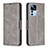 Leather Case Stands Flip Cover Holder B04F for Xiaomi Redmi K50 Ultra 5G Gray