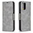 Leather Case Stands Flip Cover Holder B04F for Xiaomi Redmi Note 10 4G Gray