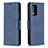 Leather Case Stands Flip Cover Holder B04F for Xiaomi Redmi Note 10 Pro 4G Blue