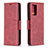 Leather Case Stands Flip Cover Holder B04F for Xiaomi Redmi Note 10 Pro 4G Red