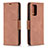 Leather Case Stands Flip Cover Holder B04F for Xiaomi Redmi Note 10 Pro Max Brown