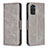 Leather Case Stands Flip Cover Holder B04F for Xiaomi Redmi Note 11 4G (2022) Gray