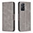 Leather Case Stands Flip Cover Holder B04F for Xiaomi Redmi Note 11 Pro 5G Gray