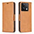 Leather Case Stands Flip Cover Holder B04F for Xiaomi Redmi Note 13 5G