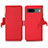 Leather Case Stands Flip Cover Holder B04H for Google Pixel 7 5G Red