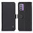 Leather Case Stands Flip Cover Holder B04H for Nokia G42 5G Black