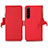 Leather Case Stands Flip Cover Holder B04H for Sony Xperia 1 IV Red