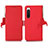 Leather Case Stands Flip Cover Holder B04H for Sony Xperia 10 IV Red