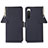 Leather Case Stands Flip Cover Holder B04H for Sony Xperia 10 IV SO-52C Blue