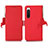 Leather Case Stands Flip Cover Holder B04H for Sony Xperia 10 V Red